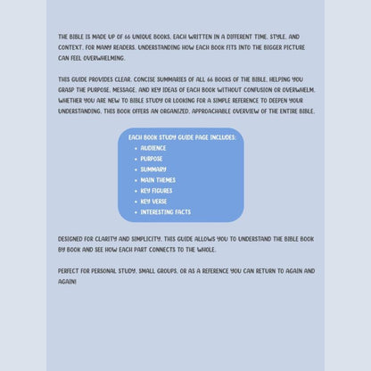 66 Books of the Bible Study Guides